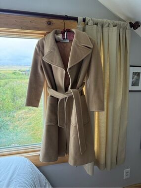 Vintage Gene Burton Pasadena 100% Wool Wrap Coat | 1960s–70s